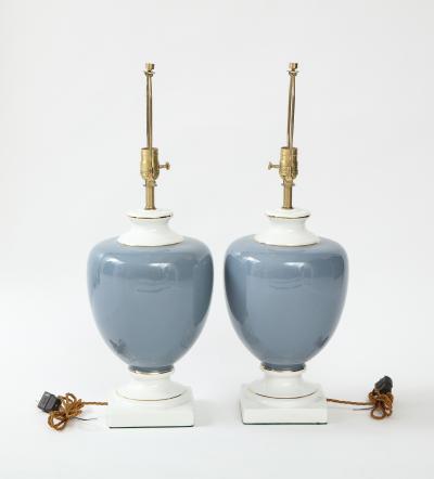 Richard Ginori Richard Ginori French Blue Porcelain Lamps