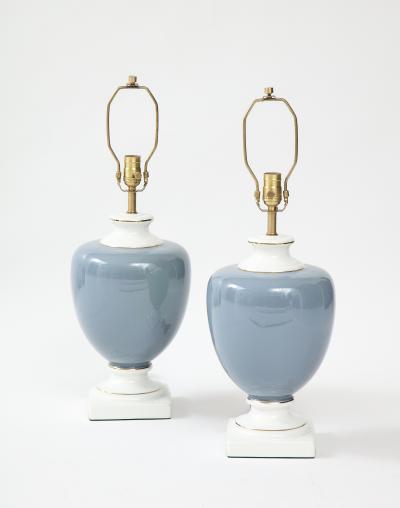 Richard Ginori Richard Ginori French Blue Porcelain Lamps