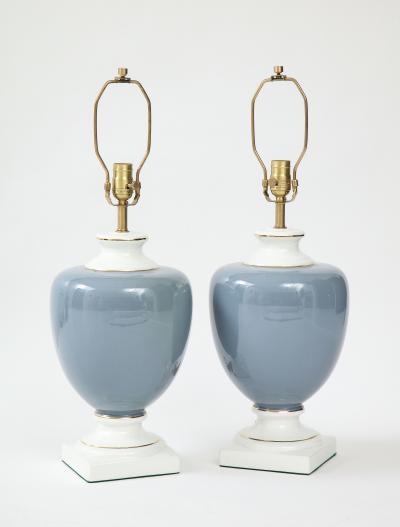 Richard Ginori Richard Ginori French Blue Porcelain Lamps