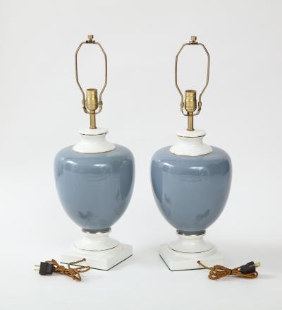 Richard Ginori Richard Ginori French Blue Porcelain Lamps