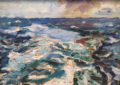 Richard Hayley Lever Rough Seas Cornwall 