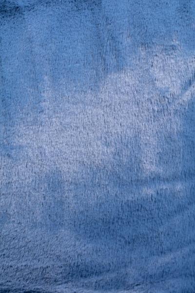 Richard Himmel Richard Himmel Lutece Collection Bomb Settee in Sapphire Blue Faux Fur c 1970
