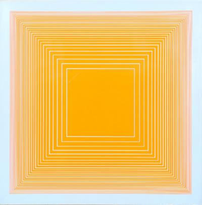 Richard Joseph Anuszkiewicz Orange on Blue Square from Volumes Variable Multiple