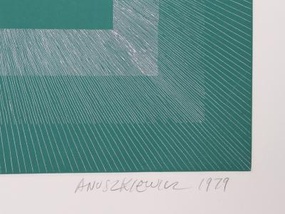 Richard Joseph Anuszkiewicz Winter Suite Green with Silver