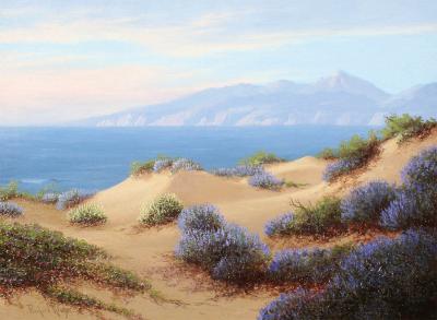 Richard Kruger Coastal View with Lilacs