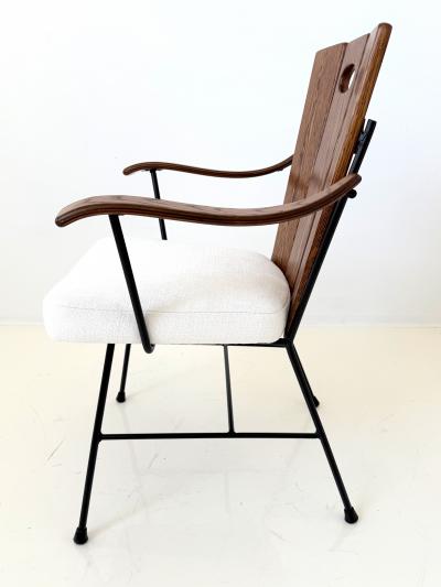 Richard McCarthy Set of Five Iron and Oak Dining Chairs by Richard McCarthy
