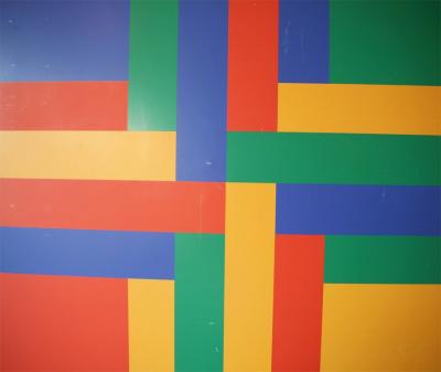 Richard Paul Lohse Serigraphy mounted on plastified cardboard