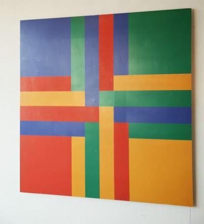 Richard Paul Lohse Serigraphy mounted on plastified cardboard