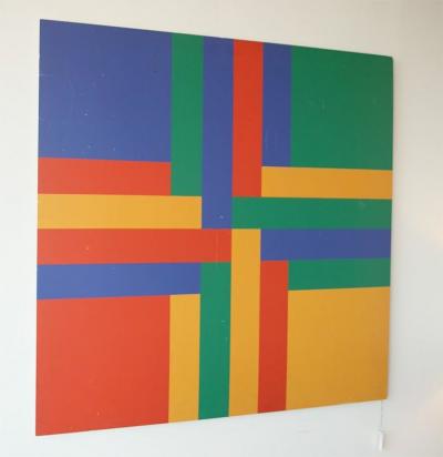 Richard Paul Lohse Serigraphy mounted on plastified cardboard