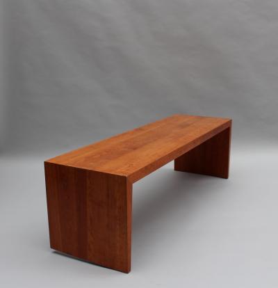 Richard Peduzzi 2 French 1980s Solid Cherry Benches by Richard Peduzzi
