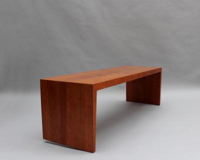 Richard Peduzzi 2 French 1980s Solid Cherry Benches by Richard Peduzzi