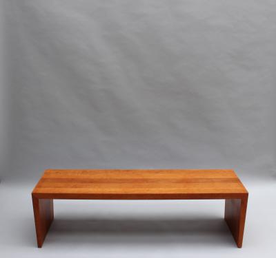 Richard Peduzzi 2 French 1980s Solid Cherry Benches by Richard Peduzzi