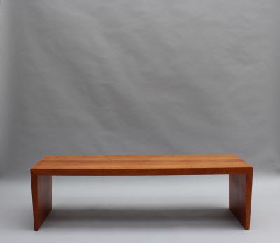 Richard Peduzzi 2 French 1980s Solid Cherry Benches by Richard Peduzzi
