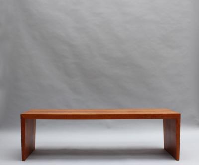 Richard Peduzzi 2 French 1980s Solid Cherry Benches by Richard Peduzzi