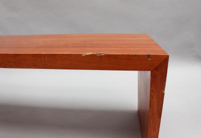 Richard Peduzzi 2 French 1980s Solid Cherry Benches by Richard Peduzzi
