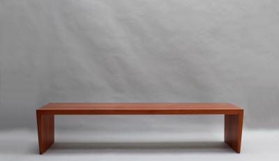 Richard Peduzzi 9 French 1980s Solid Cherry Benches by Richard Peduzzi
