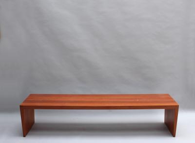 Richard Peduzzi 9 French 1980s Solid Cherry Benches by Richard Peduzzi