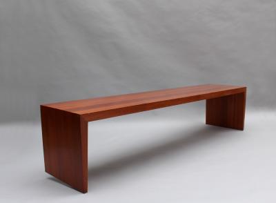 Richard Peduzzi 9 French 1980s Solid Cherry Benches by Richard Peduzzi