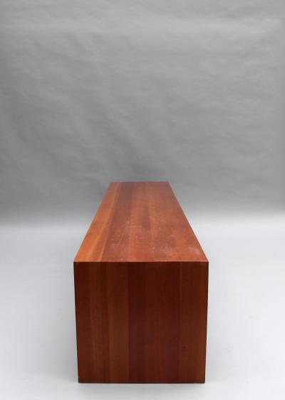 Richard Peduzzi 9 French 1980s Solid Cherry Benches by Richard Peduzzi