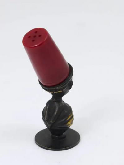 Richard Rohac 1950s African Figurine Mid Century Brass Salt Shaker by Richard Rohac Austria