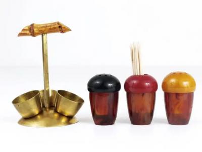 Richard Rohac Mid Century Salt Pepper Menage Condiment Set Richard Rohac Austria 1950s