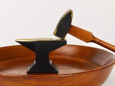 Richard Rohac Midcentury Nut Cracker Bowl Hammer Anvil by Richard Rohac Austria 1950s