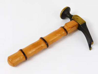 Richard Rohac Richard Rohac Bamboo Brass Hammer Bottle Opener Cork Screw Nutcracker 1950s