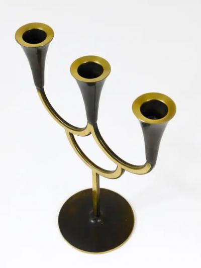 Richard Rohac Richard Rohac Brass Candelabra Mid Century Candle Holder Vienna Austria 1950s