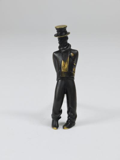 Richard Rohac Richard Rohac Leaning Tipsy Gentleman Brass Bottle Opener Vienna 1950s