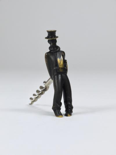 Richard Rohac Richard Rohac Leaning Tipsy Gentleman Brass Bottle Opener Vienna 1950s