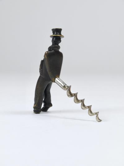 Richard Rohac Richard Rohac Leaning Tipsy Gentleman Brass Bottle Opener Vienna 1950s