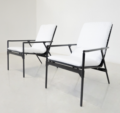 Richard Sapper Mid Century Pair of Foldable Armchairs Nena by Richard Sapper for B B Italia