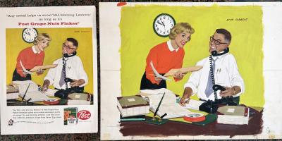 Richard Sargent Cereal Surrealism Mid Century Illustration Original Artwork