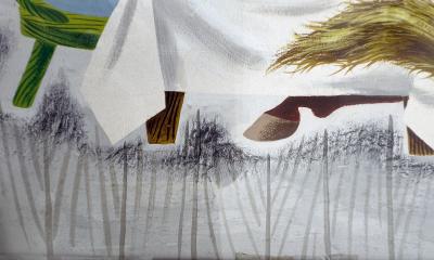 Richard Scarry Little Benny Wanted a Pony Little Golden Book Cover Illustration Original Art