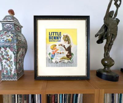 Richard Scarry Little Benny Wanted a Pony Little Golden Book Cover Illustration Original Art