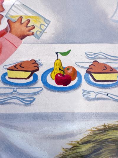 Richard Scarry Little Benny Wanted a Pony Little Golden Book Cover Illustration Original Art