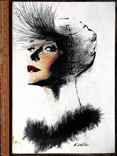 Richard Stone Glamour Fashion Portrait of Model Sara Thom Mid Century