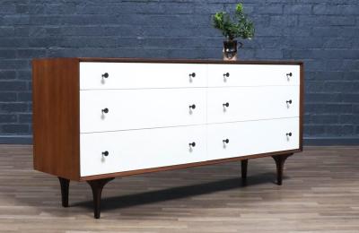Richard Thompson Richard Thompson Two Tone Lacquered Walnut Dresser for Glenn of CA