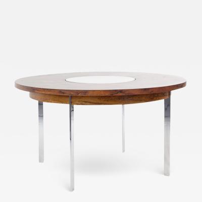 Richard Young Mid Century Round Rosewood Lazy Susan Dining Table