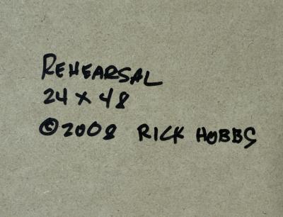 Rick Hobbs 2008 Rick Hobbs Rehearsal Large Abstract Acrylic Painting on Board Signed