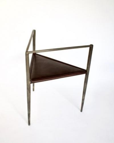 Rick Owens RICK OWENS BRONZE AND LEATHER SCULPTURAL ALCHEMY CHAIR