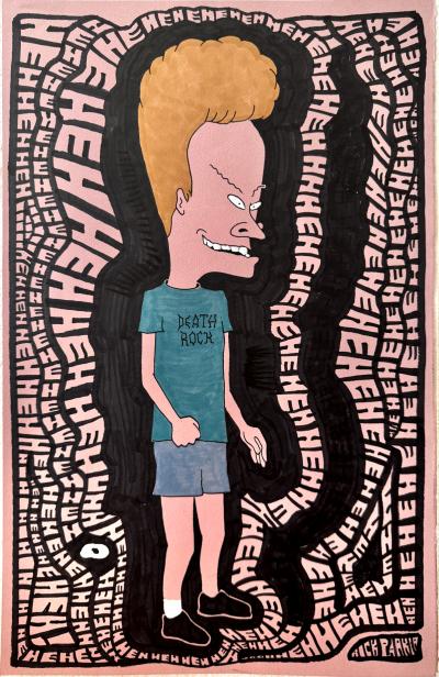 Rick Parker Beavis and Butthead Illustration Original Art from MTVs Lead Artist