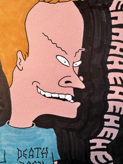 Rick Parker Beavis and Butthead Illustration Original Art from MTVs Lead Artist