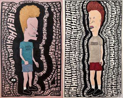 Rick Parker Beavis and Butthead Illustration Original Art from MTVs Lead Artist