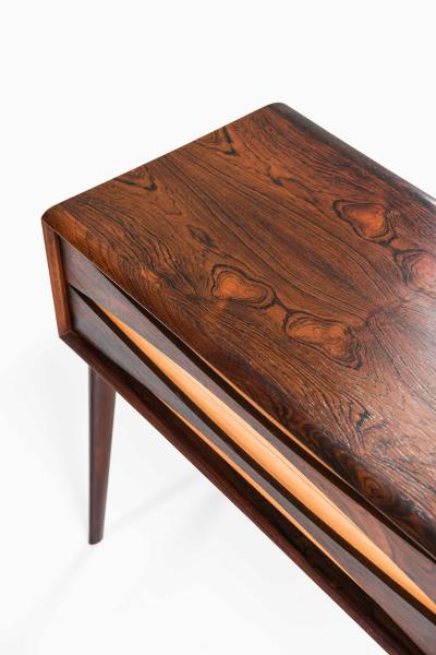 Rimbert Sandholt Pair of Rimbert Sandholt Beech Rosewood Bedside Tables 1960s