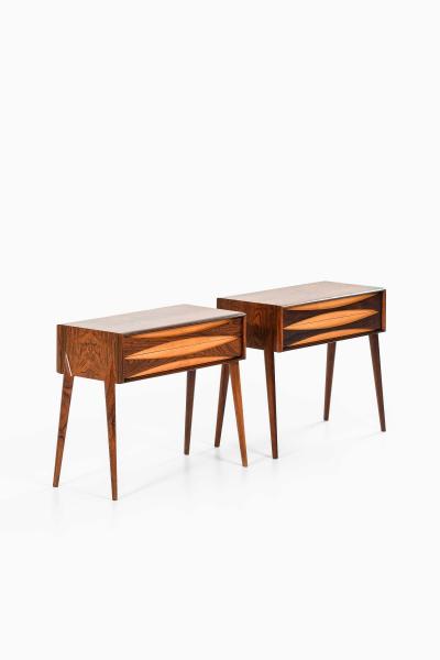Rimbert Sandholt Pair of Rimbert Sandholt Beech Rosewood Bedside Tables 1960s