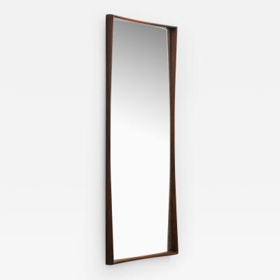 Rimbert Sandholt Rare Mirror with Rosewood Frame by Rimbert Sandholt 1950s