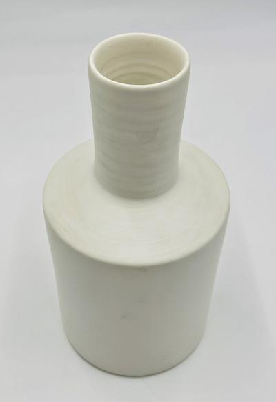 Rina Menardi Rina Menardi Luna White Ceramic Vase Hand Made Italy Italian Ceramics