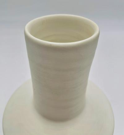 Rina Menardi Rina Menardi Luna White Ceramic Vase Hand Made Italy Italian Ceramics