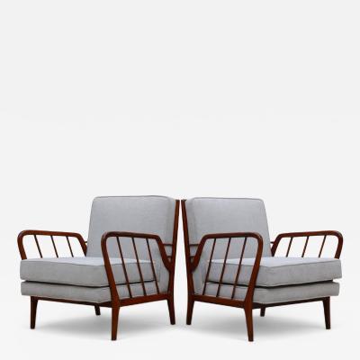 Rino Levi Armchairs in Caviuna wood Boucle Rino Levi 1960s Lot 394